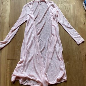 Long pink cardigan